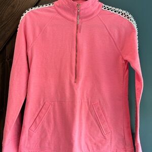 Lilly Pulitzer Coral & Lattice Sleeved Popover